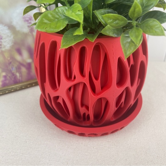 Indoor Flower Pot, The Slime Planter Pot, Houseplants, Ecofriendly - Picture 3 of 9